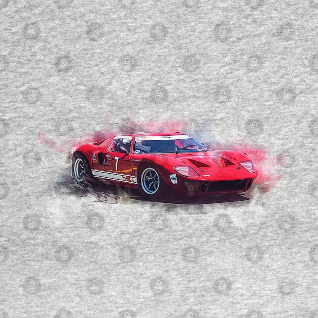 Red Ford GT40 by Transchroma